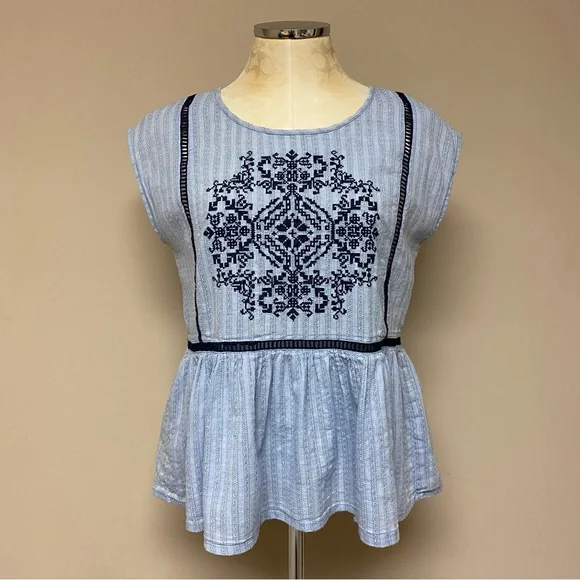 Nordstrom Caslon Cross-Stitch Blouse - Picture 2 of 6